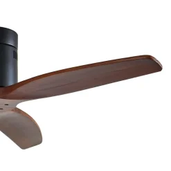 Plafondventilator Vindur, zwart/hout, DC, stil