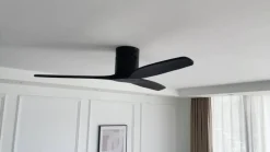 Plafondventilator Vindur, zwart, DC, stil, 132 cm