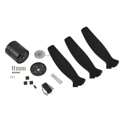 Plafondventilator Vindur, zwart, DC, stil, 132 cm