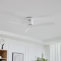 Plafondventilator Vindur, wit, DC, stil, Ø 132 cm