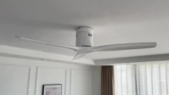 Plafondventilator Vindur, wit, DC, stil, Ø 132 cm