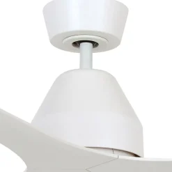 Plafondventilator Whitehaven, wit, DC, stil, 142 cm