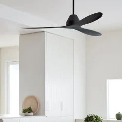 Plafondventilator Whitehaven zwart geruisloos 142 cm