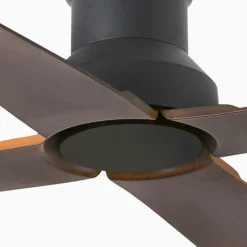 Plafondventilator Winche M, IP44, buiten, wengé