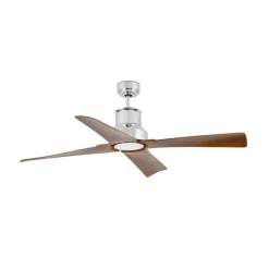 Plafondventilator Winche M LED lamp IP44 chroom