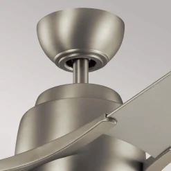 Plafondventilator Zeus, driebladig, geborsteld nikkel