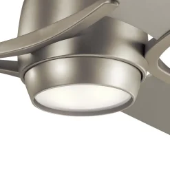 Plafondventilator Zeus, driebladig, geborsteld nikkel