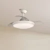 Plafondventilator Zonda, gelijkstroommotor, stil, wit, IP44, CCT