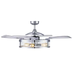 Plafondventilatorlamp Fanaway Classic chroom stil