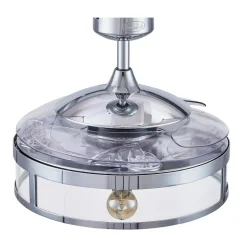 Plafondventilatorlamp Fanaway Classic chroom stil