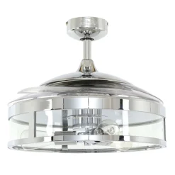 Plafondventilatorlamp Fanaway Classic chroom stil