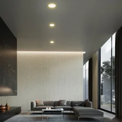 Plat LED inbouwspot, wit, Ø 10 cm, 3.000K