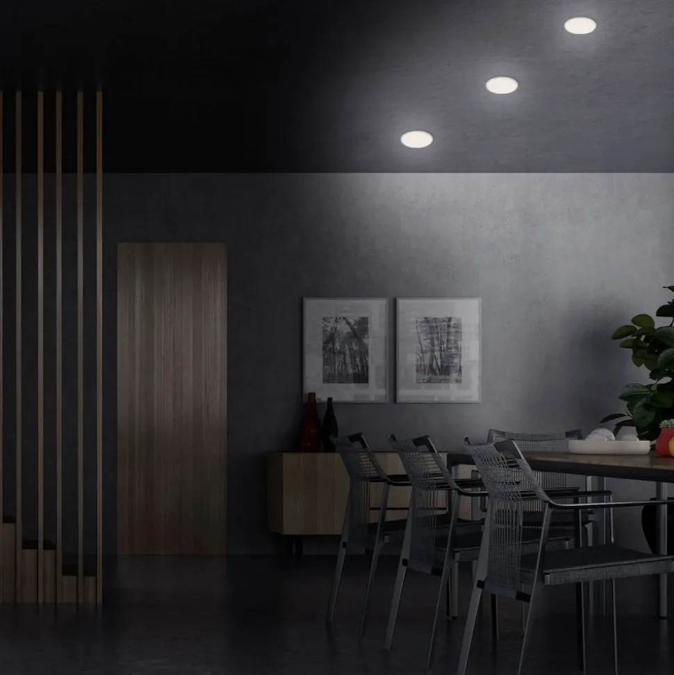 Plat LED inbouwspot, wit, Ø 10 cm, 4.000K