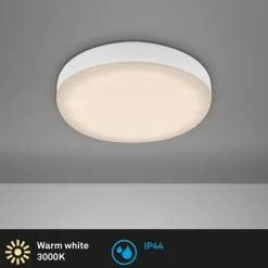 Plat LED inbouwspot, wit, Ø 7,5 cm, 3.000K