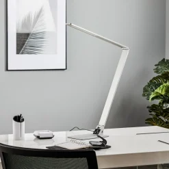 Platte LED bureaulamp Wasp uit aluminium