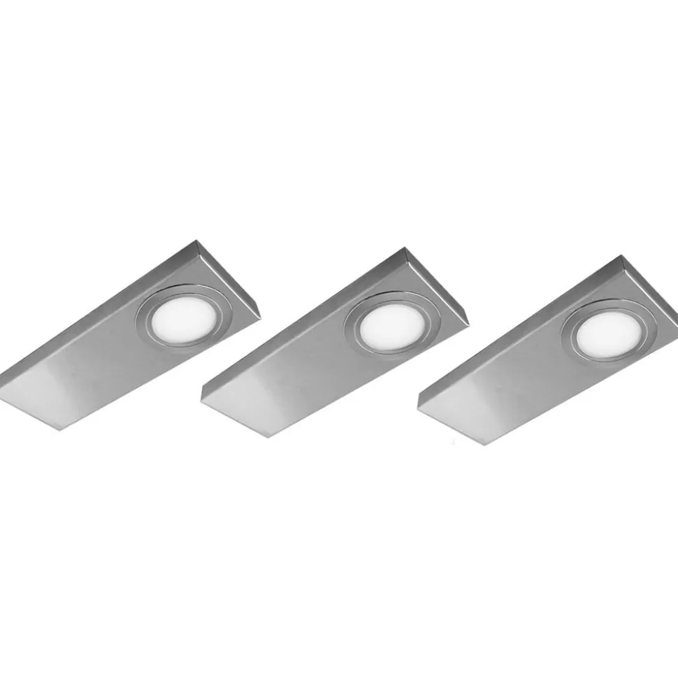 Platte LED-onderbouwverlichting Tain-CF 3-delig