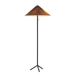 Plisado vloerlamp, grijs, ijzer/stof, hoogte 140 cm