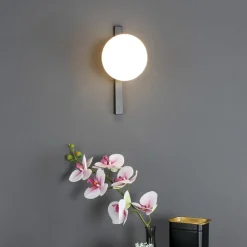 Pluto wandlamp, 1-lamp, zwart/wit, schakelaar