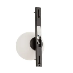 Pluto wandlamp, 1-lamp, zwart/wit, schakelaar