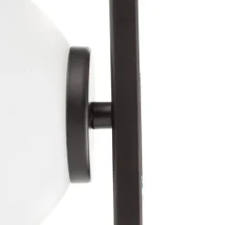 Pluto wandlamp, 1-lamp, zwart/wit, schakelaar