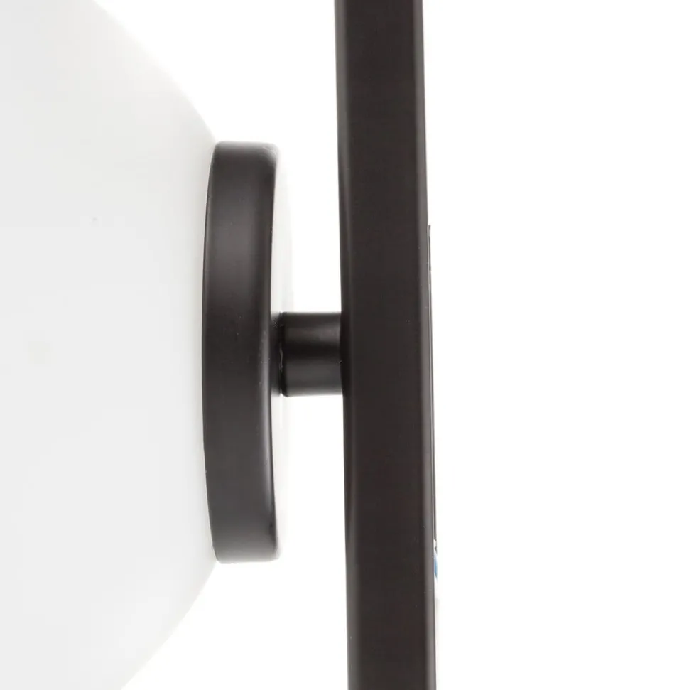 Pluto wandlamp, 1-lamp, zwart/wit, schakelaar