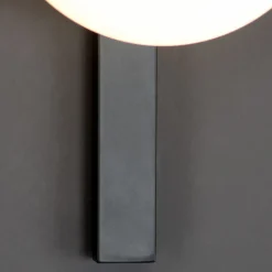 Pluto wandlamp, 1-lamp, zwart/wit, schakelaar