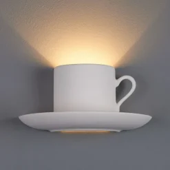 Pocillo beschilderbare wandlamp van gips