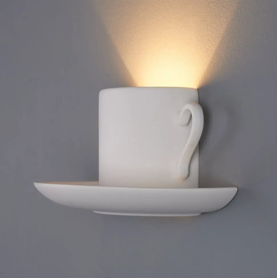 Pocillo beschilderbare wandlamp van gips