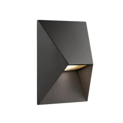 Pontio 15 buitenwandlamp, breedte 15 cm, zwart