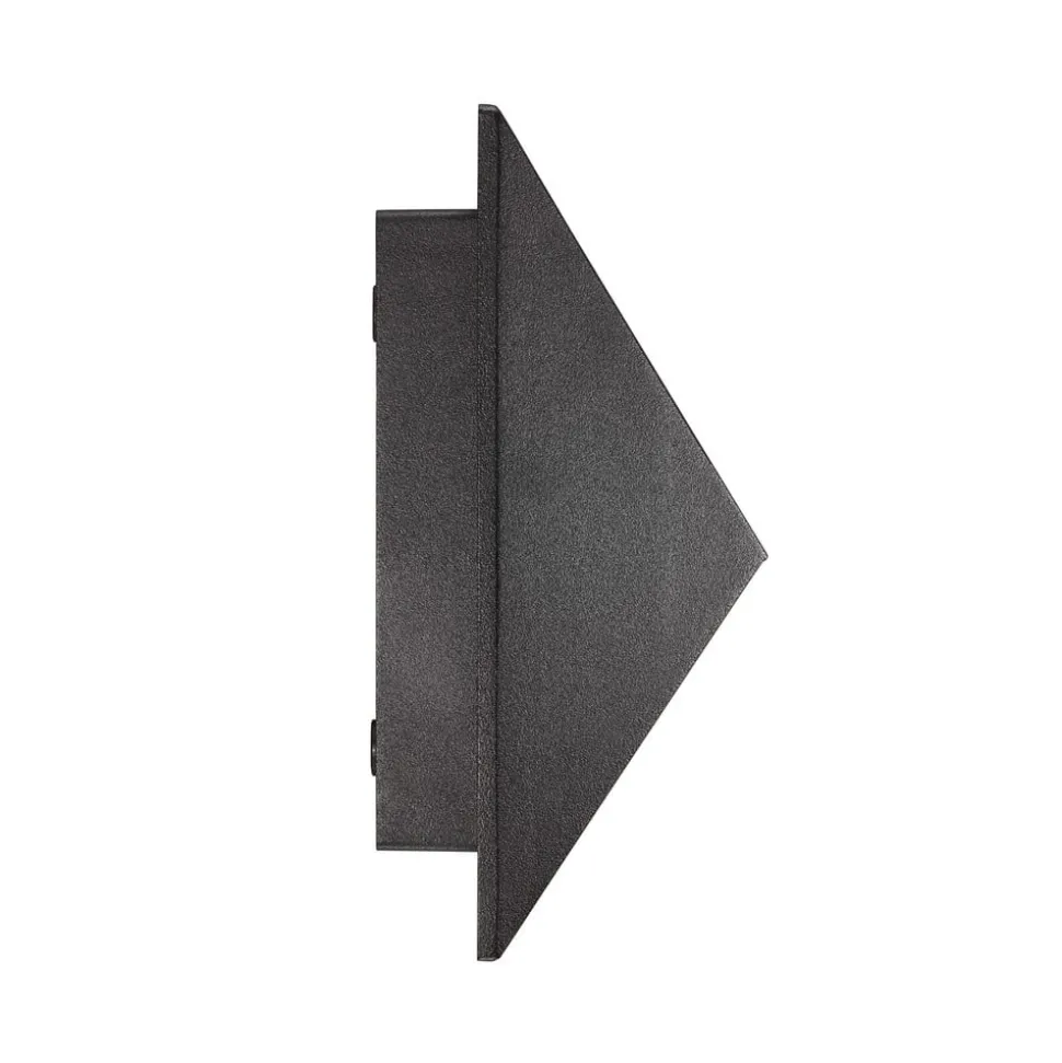 Pontio 15 buitenwandlamp, breedte 15 cm, zwart