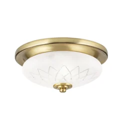 Porto plafondlamp, Ø 26 cm, bronskleurig, glas, E27