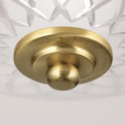 Porto plafondlamp, Ø 26 cm, bronskleurig, glas, E27