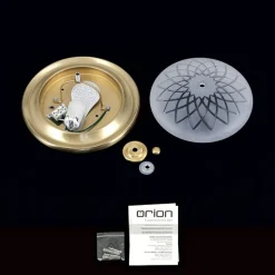 Porto plafondlamp, Ø 26 cm, bronskleurig, glas, E27