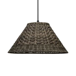 PR Home buiten hanglamp LIS, bruin, stekker, Ø 45 cm