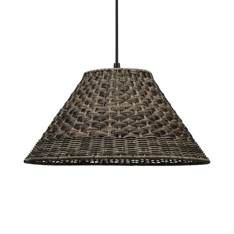 PR Home buiten hanglamp LIS, bruin, stekker, Ø 45 cm