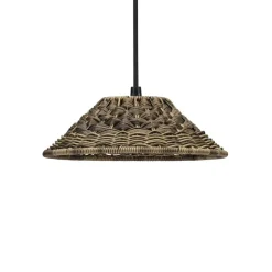 PR Home buiten hanglamp LIS, bruin, stekker, Ø 27 cm