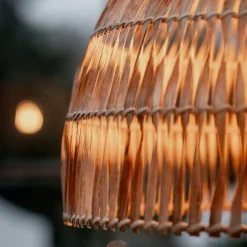 PR Home buiten hanglamp Lace natuurvezel, stekkerkabel, Ø46cm