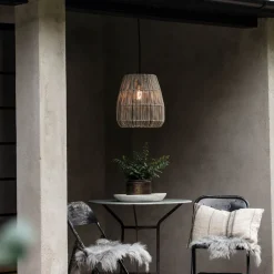 PR Home buiten hanglamp Saigon, grijs, Ø 38 cm, snoer 2,5m