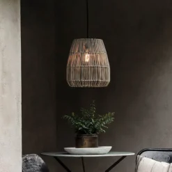 PR Home buiten hanglamp Saigon, grijs, Ø 28 cm, snoer 2,5m