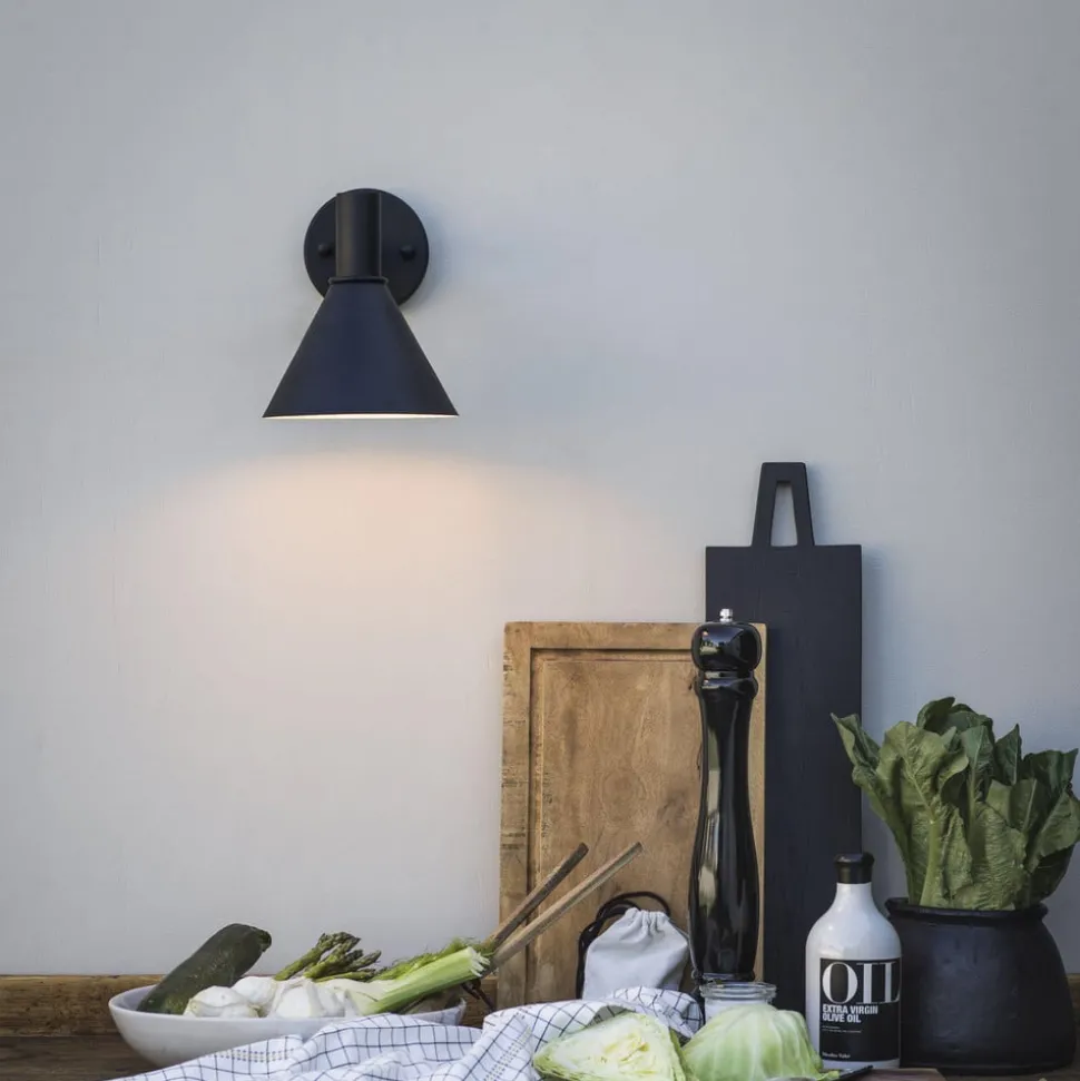 PR Home buitenwandlamp Minitripp, zwart, IP44, metaal