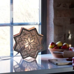 PR Home Elvira decoratie ster van metaal, beige