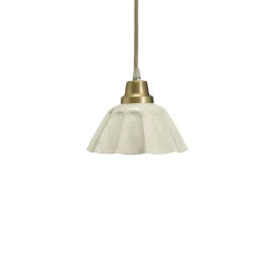 PR Home Hanglamp Ester, offwhite, Ø 17 cm, ijzer stekker