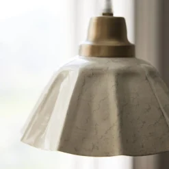 PR Home Hanglamp Ester, offwhite, Ø 17 cm, ijzer stekker