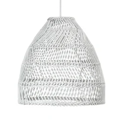 PR Home hanglamp, Maja Outdoor, Ø 53 cm, wit, rotan
