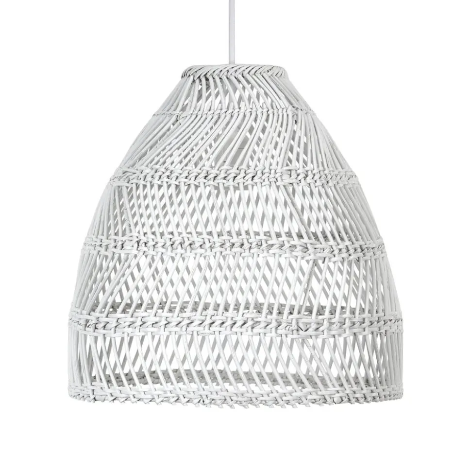 PR Home hanglamp, Maja Outdoor, Ø 53 cm, wit, rotan