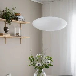 PR Home hanglamp Yuni, wit, Ø 60 cm, witte afhanghoogte, E14