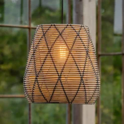 PR Home Lollo buiten hanglamp, naturel rotan look, Ø 38 cm