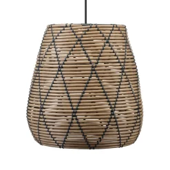 PR Home Lollo buiten hanglamp, naturel rotan look, Ø 38 cm