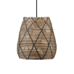 PR Home Lollo buiten hanglamp, naturel rotan look, Ø 28 cm