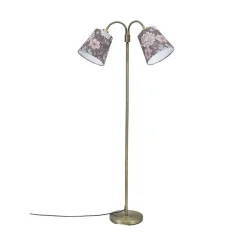 PR Home vloerlamp Amy messing Sofia Dahlia bruin 150cm 2flg.